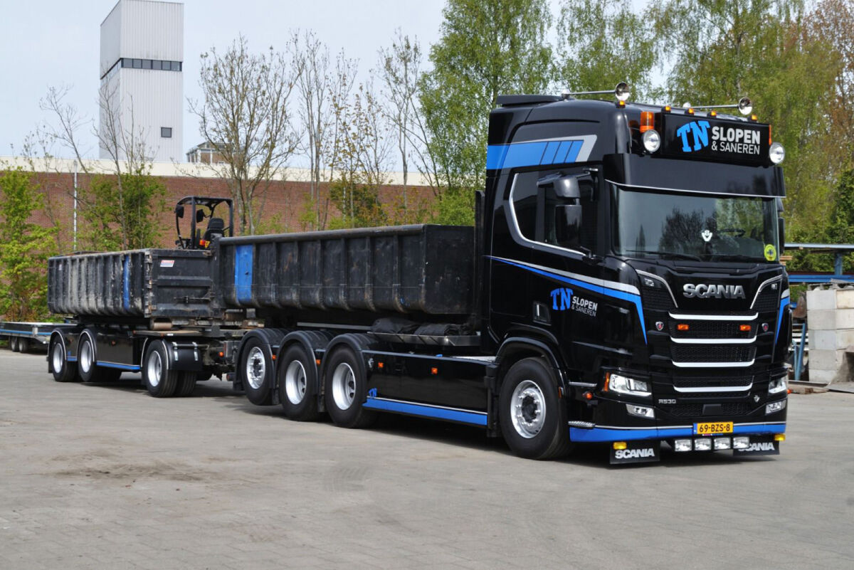 01-5428 - WSI - Scania R Highline Abrutschcontaineranhängerzug - TN Slopen&Saneren - NL